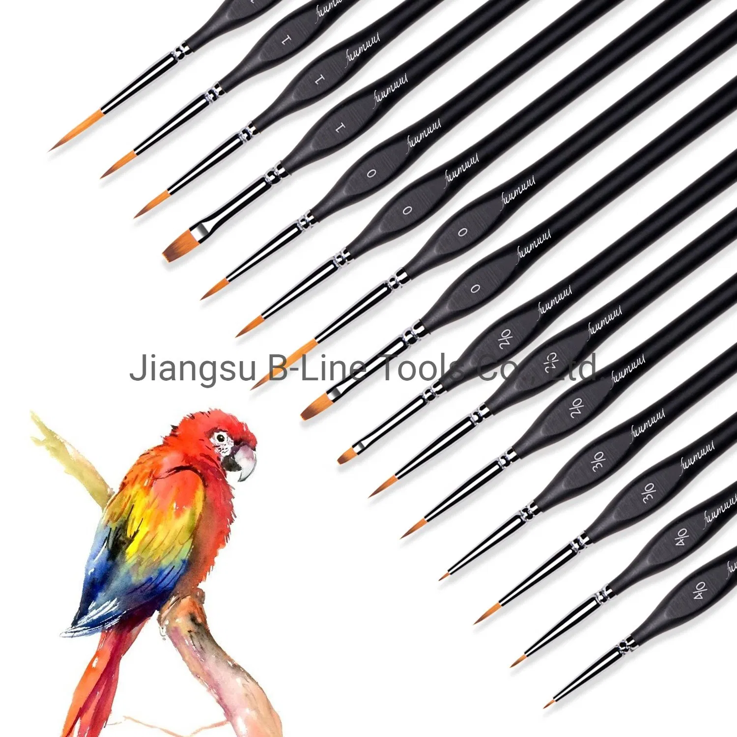 Hochwertiges 15-teiliges Künstler-Pinsel-Set für Acryl-Aquarell-Gouache-Malerei