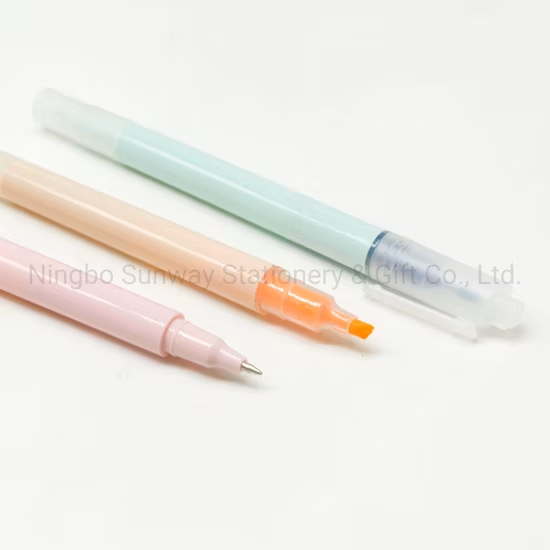 Werbe-Mehrfarben-Permanent-Textmarker mit doppelseitiger Seite